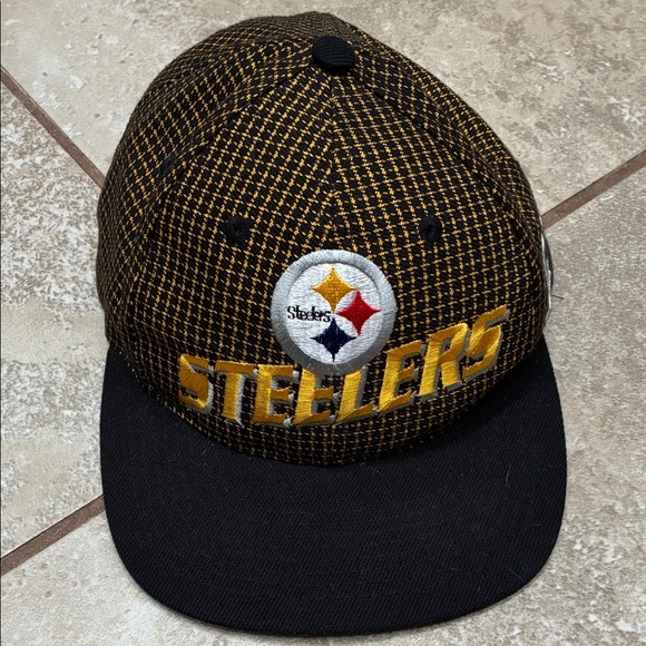 Logo Athletic Black and Gold Steelers Hat